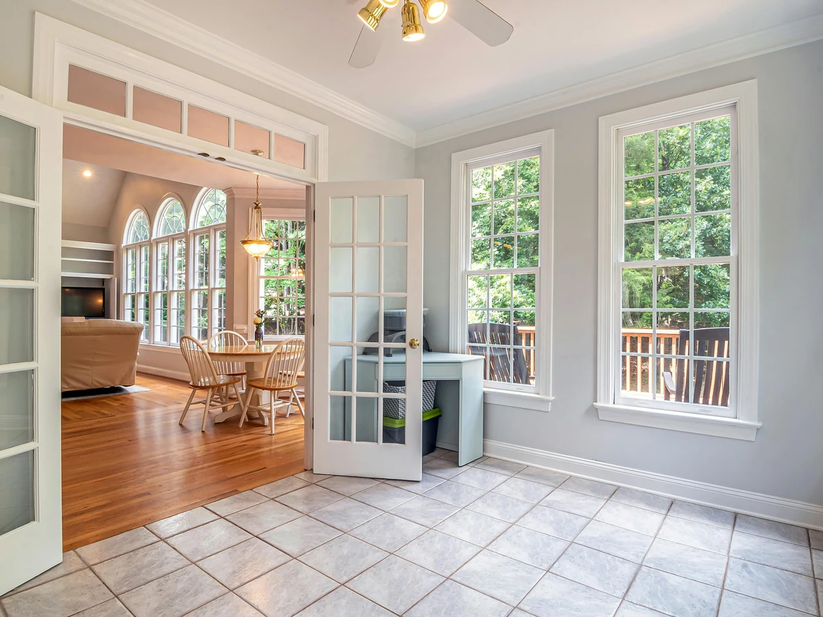 Garage door painting in Chesterfield by Chesterfield Decorators, professional door painters
