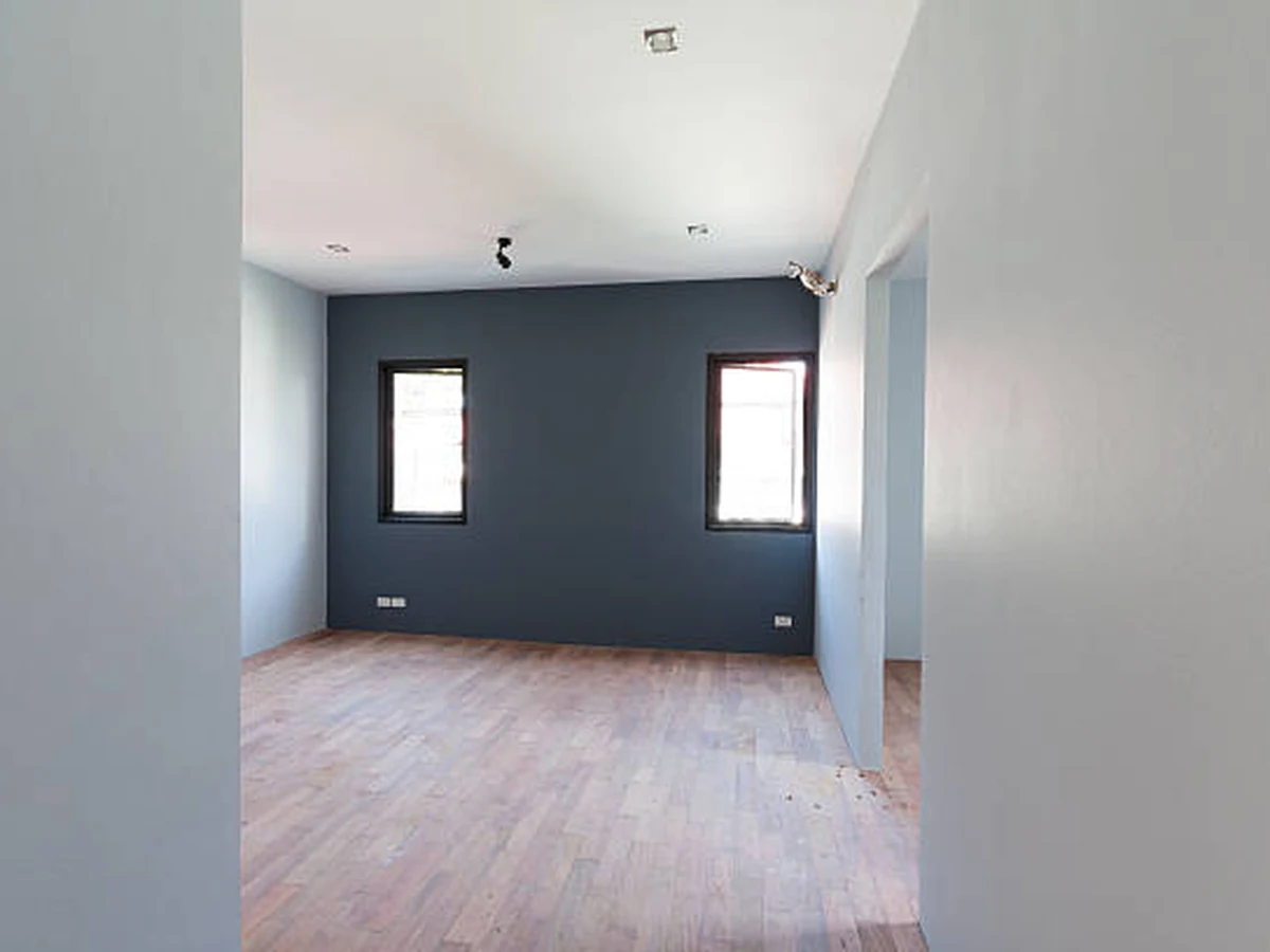 Dark interior room with painted ceiling in Chesterfield home