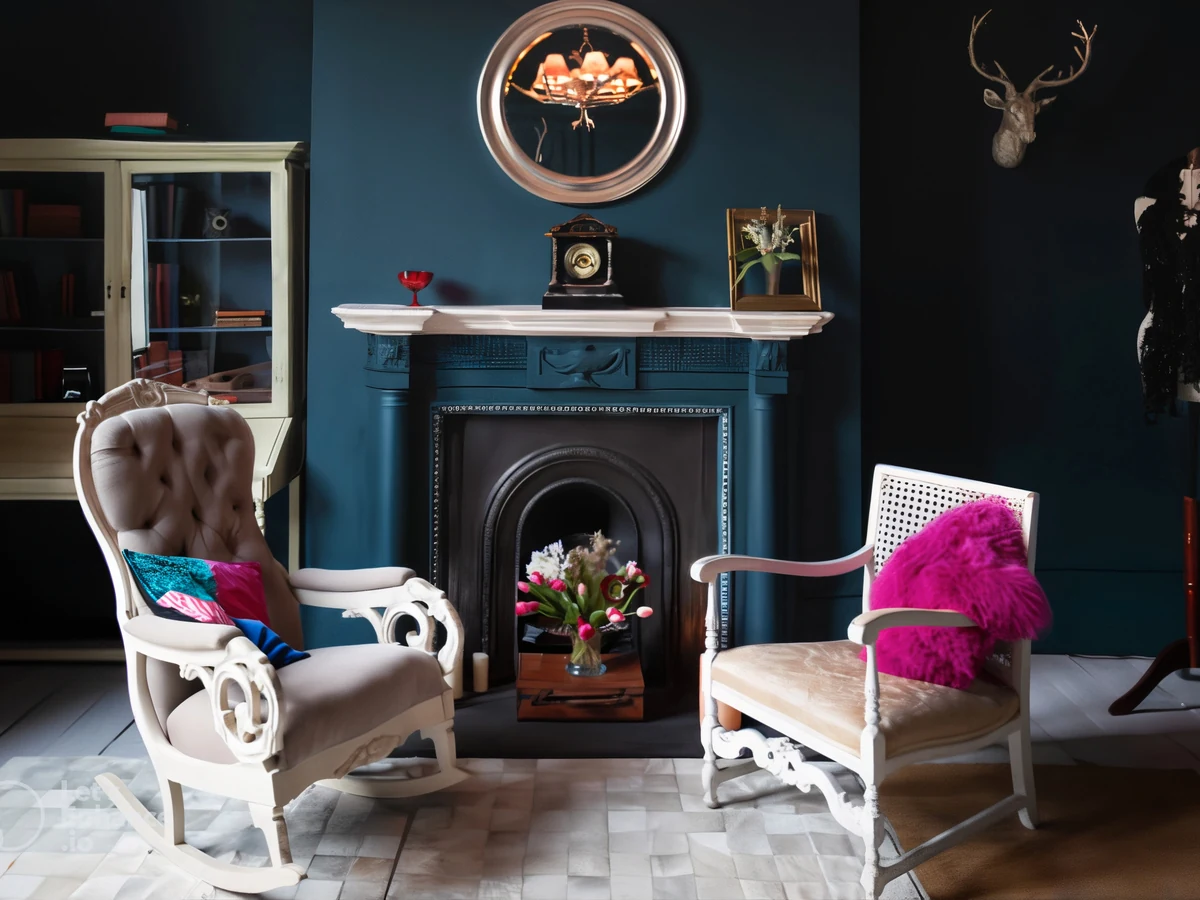 Victorian living room interior painting by Chesterfield Decorators in Matlock